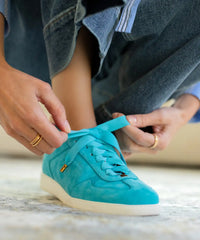 The Jay Sneaker - Aqua Suede