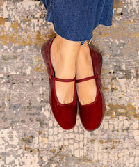 The Hummingbird Mary Jane - Burgundy Patent