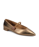 The Goldfinch 15 Mary Jane - Vintage Gold Metal Leather