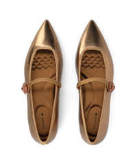 The Goldfinch 15 Mary Jane - Vintage Gold Metal Leather