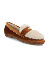 The Heron Loafer Cozy - Tan Velvet Faux Fur