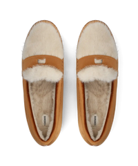 The Heron Loafer Cozy - Tan Velvet Faux Fur