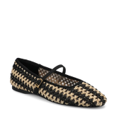 The Hummingbird Mary Jane - Black/Natural Openweave