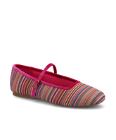 The Hummingbird Mary Jane Grosgrain - Hot Pink Multi Stripe