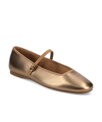 The Hummingbird Mary Jane - Vintage Gold Metal Leather