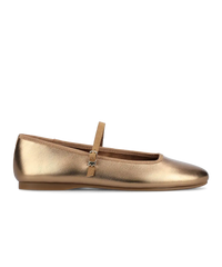The Hummingbird Mary Jane - Vintage Gold Metal Leather