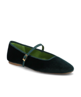 The Hummingbird Mary Jane - Royal Green Velvet