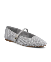 The Hummingbird Mary Jane - Silver Woven Satin