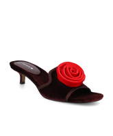 The Kiwi Kitten Flower - Burgundy Velvet