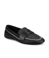 The Vesper Driver - Black Leather Raffia