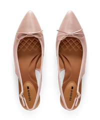 The Goldfinch Kitten Heel - Blush Patent Leather