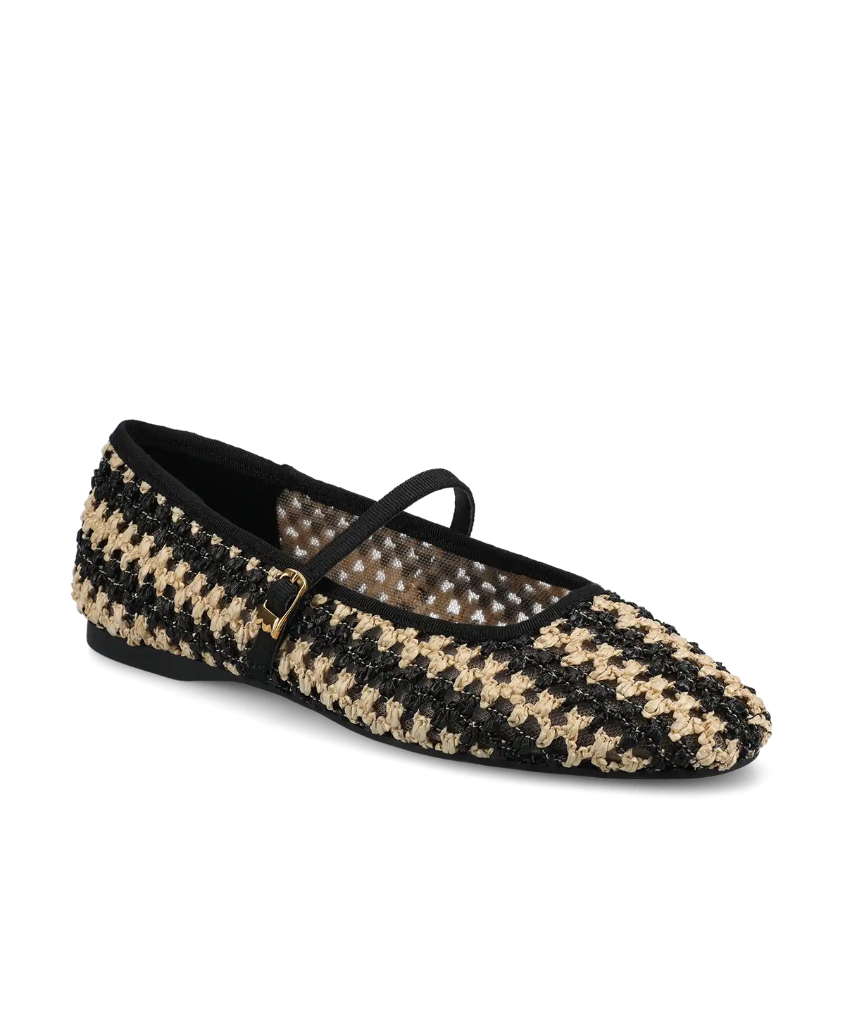 The Hummingbird Mary Jane - Black/Natural Openweave
