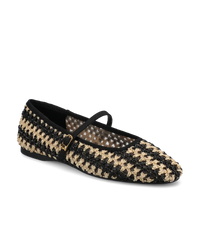 The Hummingbird Mary Jane - Black/Natural Openweave
