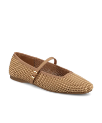 The Hummingbird Mary Jane - Gold Woven Satin