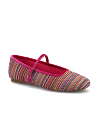 The Hummingbird Mary Jane Grosgrain - Hot Pink Multi Stripe