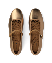 The Hummingbird Mary Jane - Vintage Gold Metal Leather