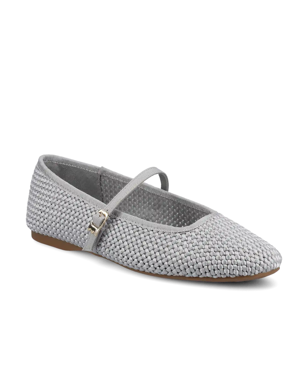 The Hummingbird Mary Jane - Silver Woven Satin