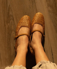 The Hummingbird Mary Jane - Tan Raffia