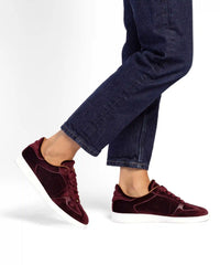 The Jay Sneaker - Burgundy Velvet