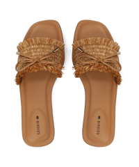 The Kiwi Bow - Tan Raffia
