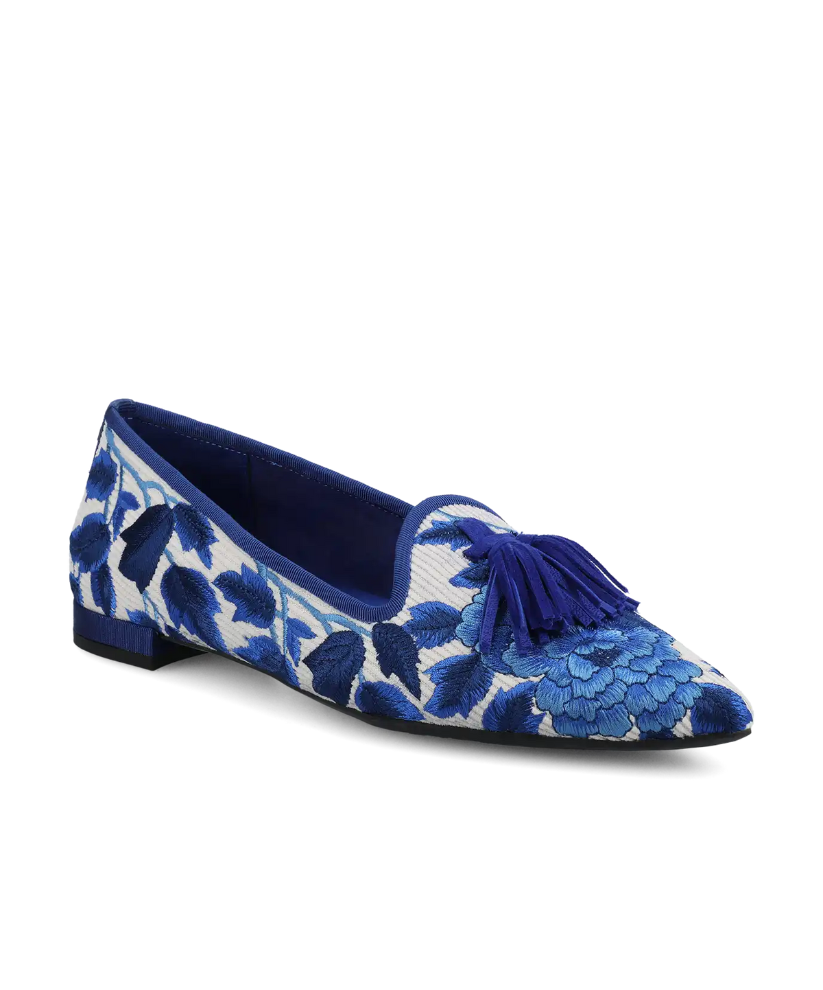The Starfinch 15 Tassel - Empire Blue Teatime Embroidery