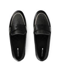 The Vesper Driver - Black Leather Raffia