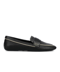 The Vesper Driver - Black Leather Raffia